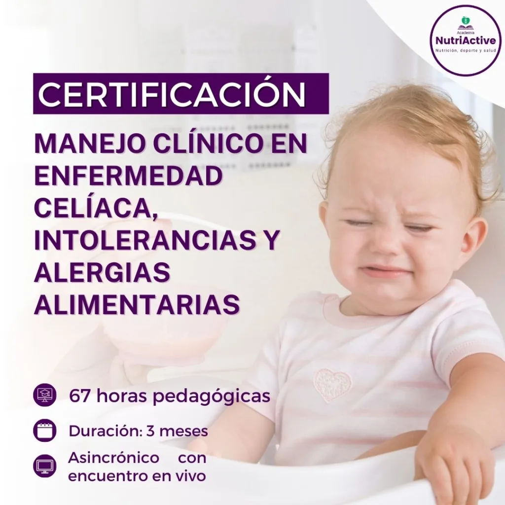 Manejo clínico en enfermedad celíaca, intolerancias y alergias alimentarias (8° Cohorte) - Academia Nutriactive