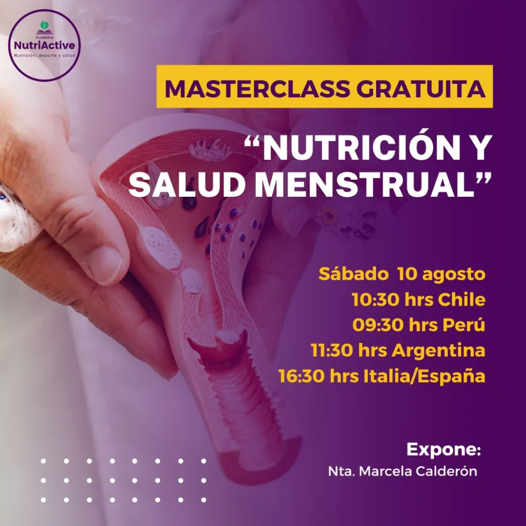 Masterclass Gratuito: Nutrición y Salud Menstrual - Academia Nutriactive