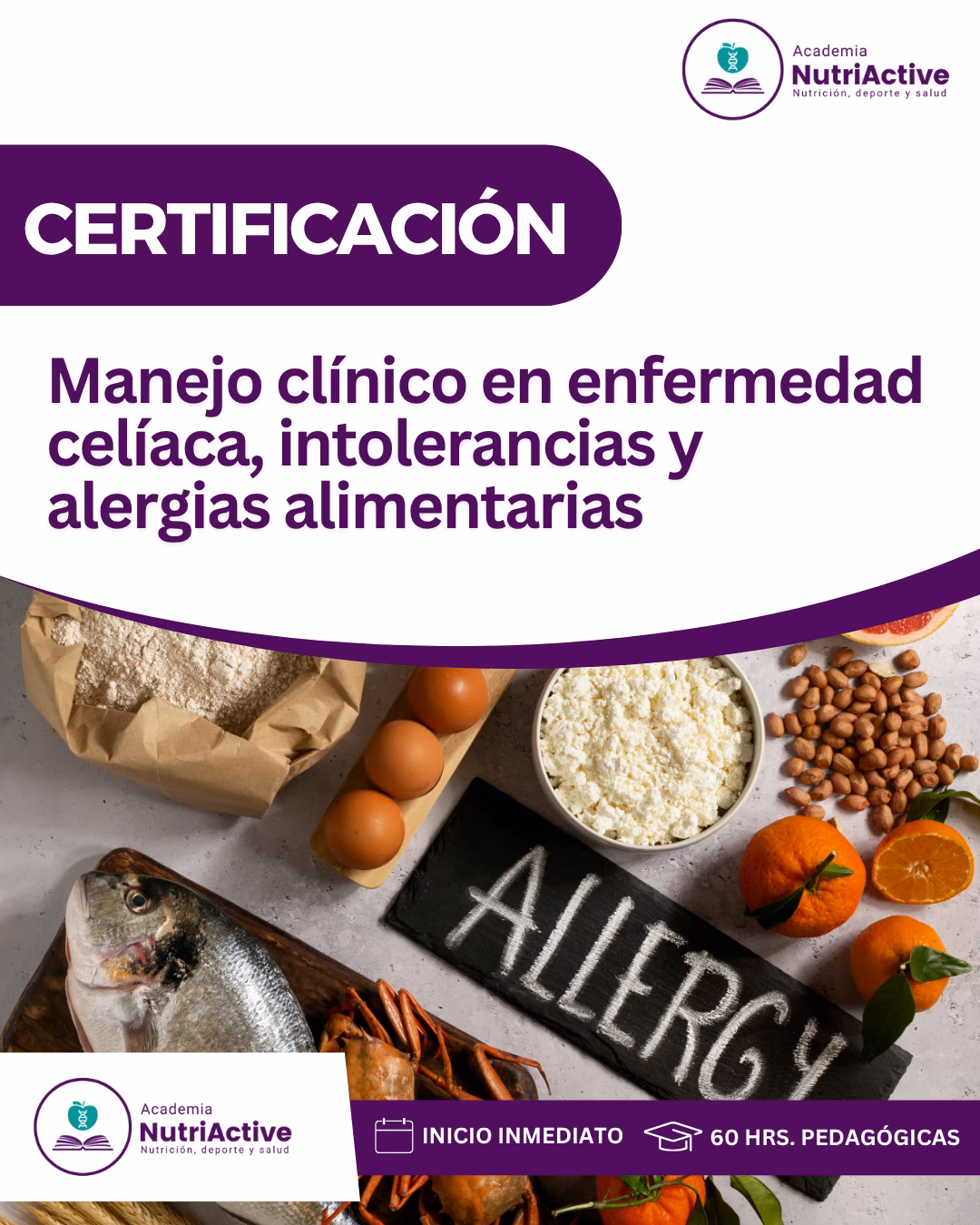 Manejo clínico en enfermedad celíaca, intolerancias y alergias alimentarias (asincrónico)