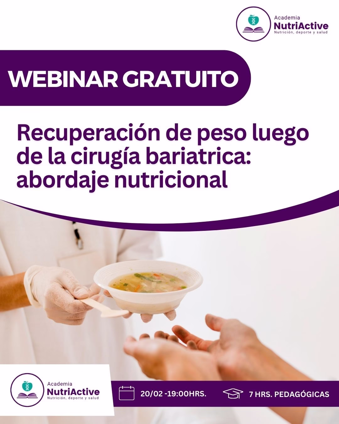 Webinar Gratuito: Recuperación de peso luego de la cirugía bariatrica: abordaje nutricional